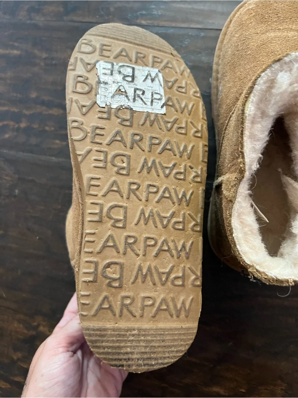 BearPaw Kids Chestnut Faux-Shearling Booties